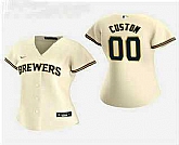 Women Customized Milwaukee Brewers 2020 Cream Home Nike Jersey,baseball caps,new era cap wholesale,wholesale hats
